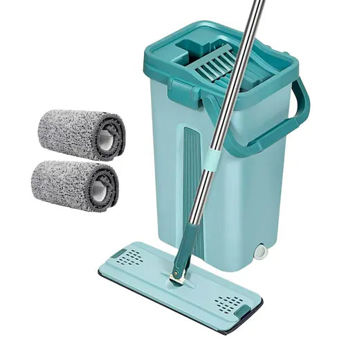 Kit Trapeador Autoescurrible Giratorio 360° con Balde